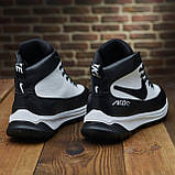 Високі шкіряні зимові кросівки nike чоловічі натуральні з хутром *105-б/чор (51ч/б)*, фото 8