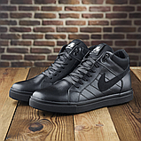 Високі шкіряні зимові кросівки nike чоловічі натуральні з хутром *50-ч-під*, фото 2
