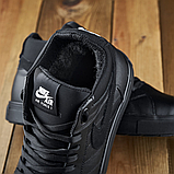 Високі шкіряні зимові кросівки nike чоловічі натуральні з хутром *50-ч-під*, фото 3