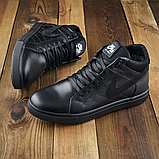 Високі шкіряні зимові кросівки nike чоловічі натуральні з хутром *50-ч-під*, фото 7