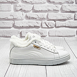 Шкіряні теплі білі зимові кеди чоловічі на хутрі *Р10М-3*, фото 2