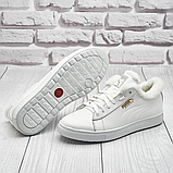 Шкіряні теплі білі зимові кеди чоловічі на хутрі *Р10М-3*, фото 5