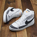Зимові білі чоловічі високі шкіряні кросівки на хутрі nike *Nk-ч/б*, фото 7