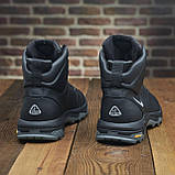 Чорні зимові чоловічі високі шкіряні кросівки на хутрі nike *В-16 чорн*, фото 9