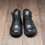Чорні зимові чоловічі високі шкіряні кросівки на хутрі nike *N8-1 зима (166)*, фото 5