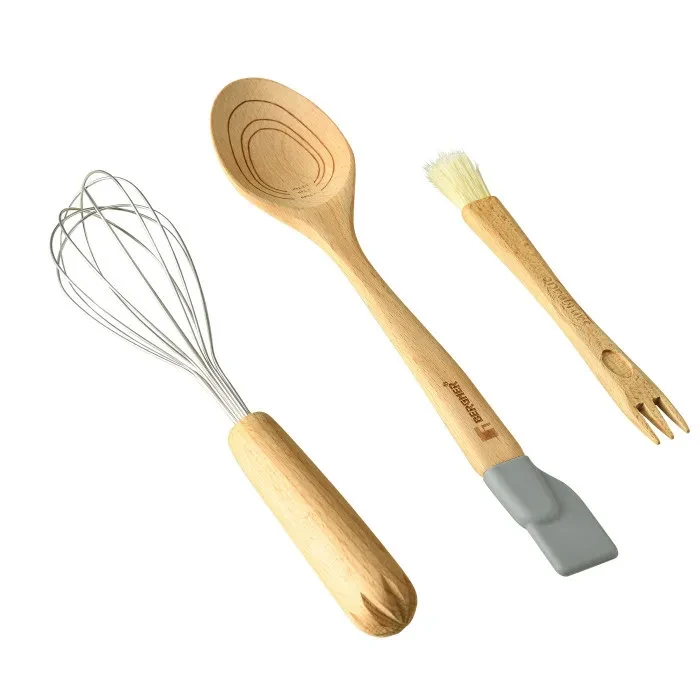 Набір кухонних лопаток Bergner Genius (BG-43038-MM) Gray Beige 3 предмети