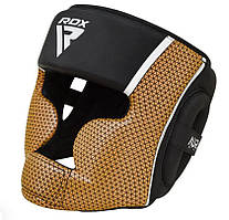 Боксерський шолом RDX T17 Aura Black Gold M