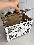 Весільна казна для грошей "Wedding" Весільна скарбниця Розмір 265*185*160 мм, фото 3