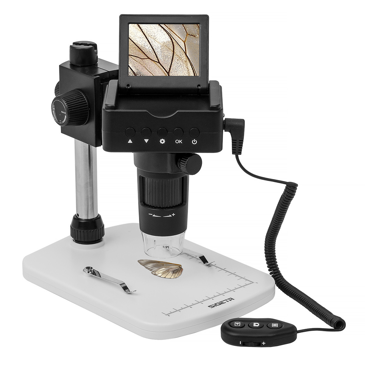 Цифровий мікроскоп SIGETA Superior 10x-220x 2.4" LCD 1080P HDMI/USB/TV