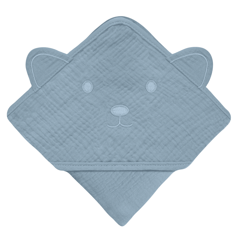 Рушник Lionelo MUSLIN HOODED TOWEL GREY SKY