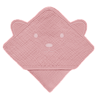 Рушник Lionelo MUSLIN HOODED TOWEL PINK BABY