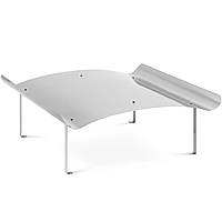 Навіс для димоходу MSW-CCT-08 з нержавіючої сталі, 100x100x40 см, 0,6 мм, захист від дощу та снігу, встановлення без інструментів