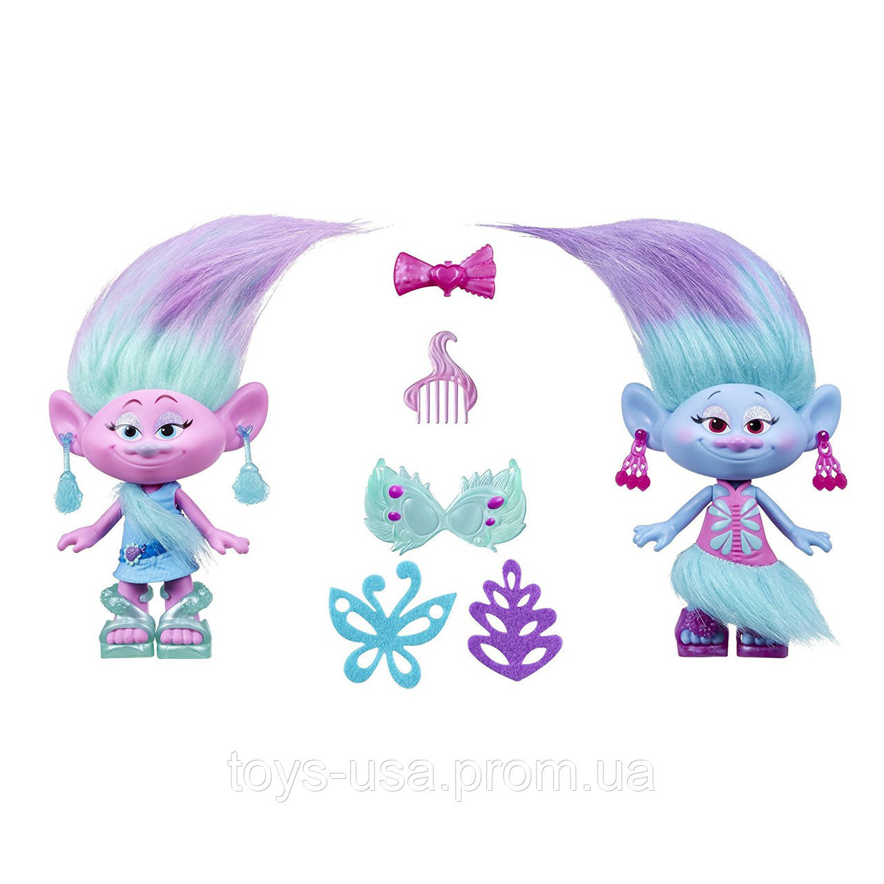 Набор Тролли Модные близнецы Сатин и Шенилл. DreamWorks Trolls - фото 1 - id-p440446369