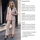 Костюм діловий жіночий ПІДЖАК ТА БРЮКИ ЧОРНИЙ 1613, фото 6