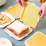 Ланчбокс бутербродниця седвічниця силіконова Silicone Pocket — жовтий (LB-103870), фото 2