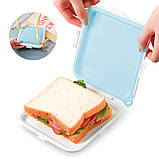 Ланчбокс бутербродниця седвічниця силіконова Silicone Pocket — блакитний (LB-103845), фото 2