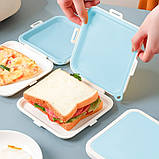 Ланчбокс бутербродниця седвічниця силіконова Silicone Pocket — блакитний (LB-103845), фото 3