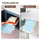 Ланчбокс бутербродниця седвічниця силіконова Silicone Pocket — блакитний (LB-103845), фото 7