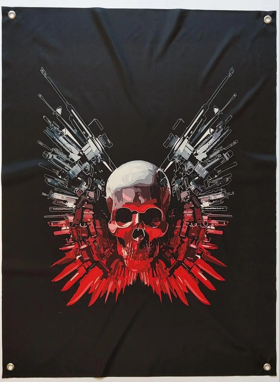 Прапор баннер Нестримні на люверсах 1000х700 мм