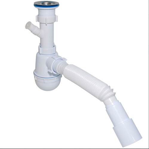 Сифон с выводом для стиральной машины Waterstal для кухонной мойки с ...