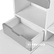 Комплект парта стіл з надбудовою для школяра FunDesk Pensare Grey + Крісло Cubby Adonis Grey, фото 6