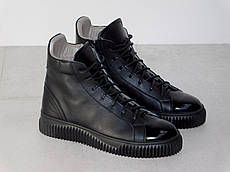 Кеди черевики зимові жіночі шкіряні чорні 37р