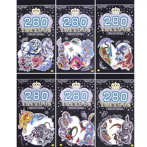 Книга перекладних татуювань на тіло А6 280 штук 5 аркушів KNZ