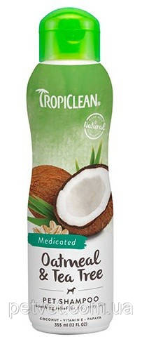 Шампунь для собак и кошек TropiClean овсяный (с маслом чайного дерева ...