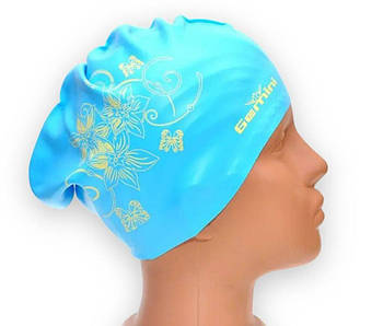 Шапочка для плавання Gemini силіконова жіноча з виїмкою для довгого волосся
