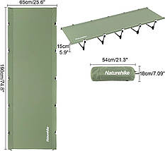 Розкладне туристичне ліжко Naturehike XJC05 NH20JJ001 (Light Green), фото 3