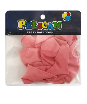 Кульки 10' (26см) макарун червоний світлий, 10 шт/пач Червоний Pelican 811209 KNZ, фото 1