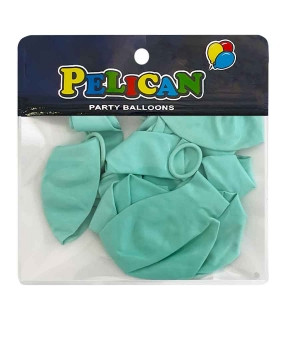 Кульки 10' (26см) макарун ціановий, 10 шт/пач Зелений Pelican 811203 KNZ