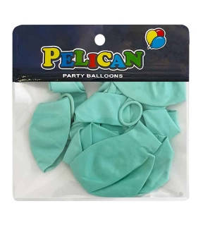 Кульки 10' (26см) макарун ціановий, 10 шт/пач Зелений Pelican 811203 KNZ, фото 1