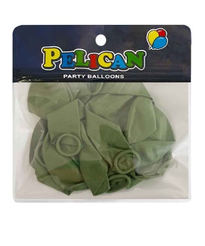 Кульки 10' (26см) вінтажне зелене авокадо, 10 шт/пач Зелений Pelican 811066 KNZ