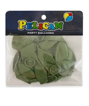 Кульки 10' (26см) вінтажне зелене авокадо, 10 шт/пач Зелений Pelican 811066 KNZ, фото 1
