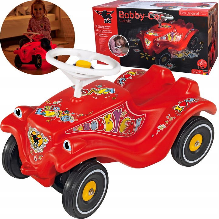 Класичний райд-он BIG Bobby Car зі звуковим сигналом, що світиться.