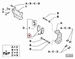 Гальмівні колодки передні R15 137 мм Fiat Doblo 263 (2009-2015), 77364897, 71772521, 71770080