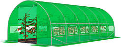 Садова теплиця із вікнами FunFit Garden 18m2 = 600*300*200 (Зелена)