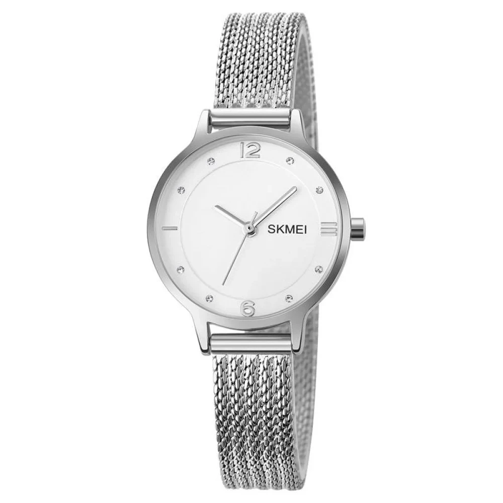 Жіночий годинник з браслетом міланська петля Skmei 1874SI Silver