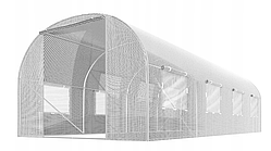 Садова теплиця з вікнами Plonos 10m2 = 400х250х200 см (Біла) (4974)