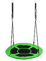 Садова гойдалка гніздо підвісна FUNFIT Light green кругла для дітей 110 см
