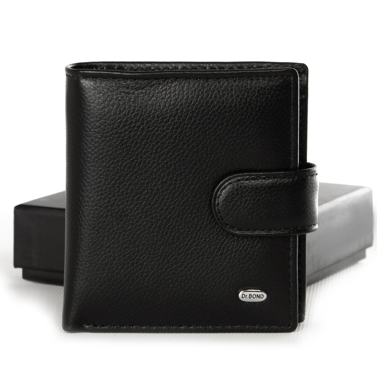 Чоловіче шкіряне портмоне DR. BOND  M3827 black.Купити чоловічі гаманці гуртом/роздріб в Україні.