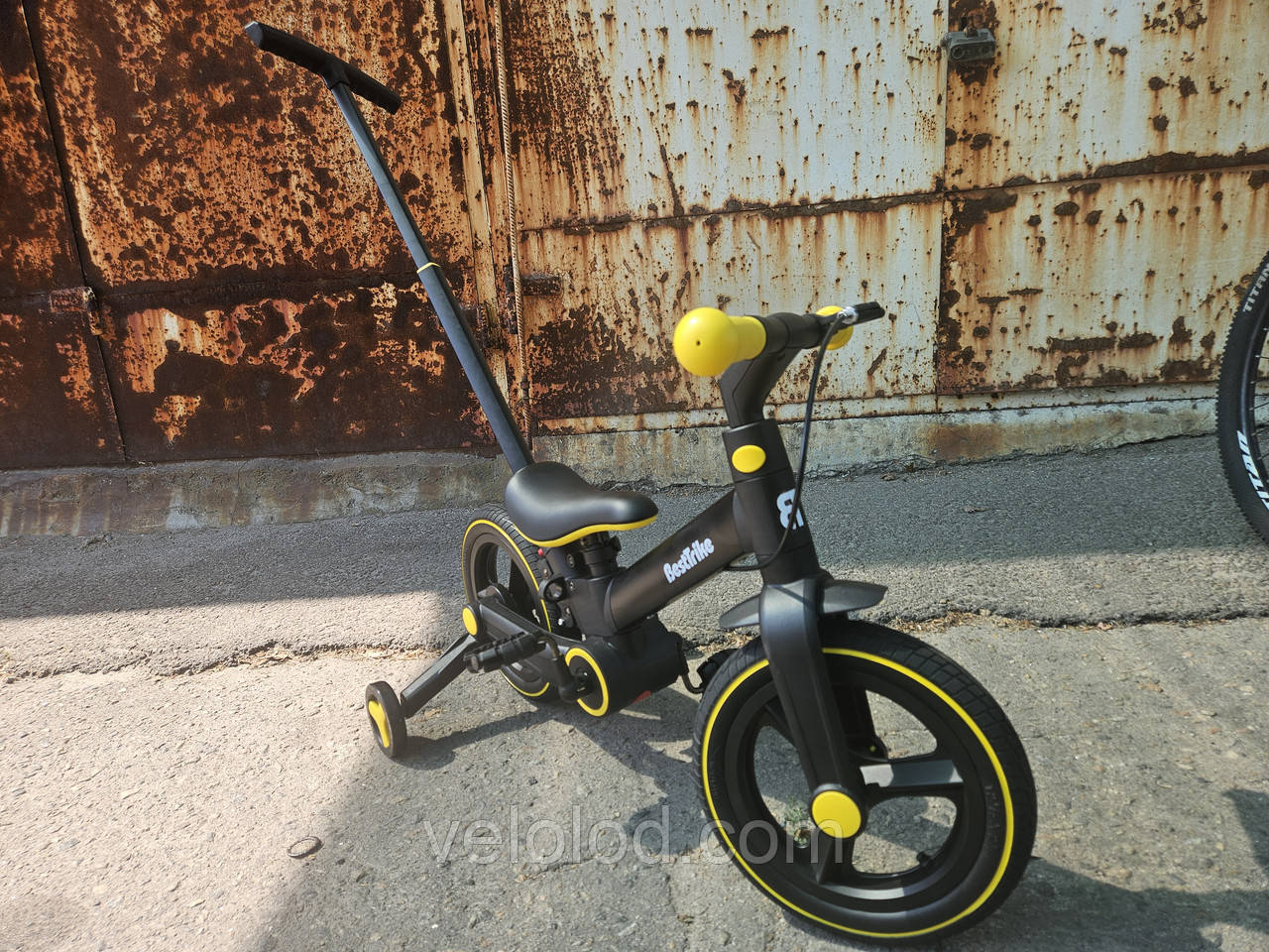 Велосипед-трансформер Best Trike колеса PU 12, ручкою, з’ємні педалі