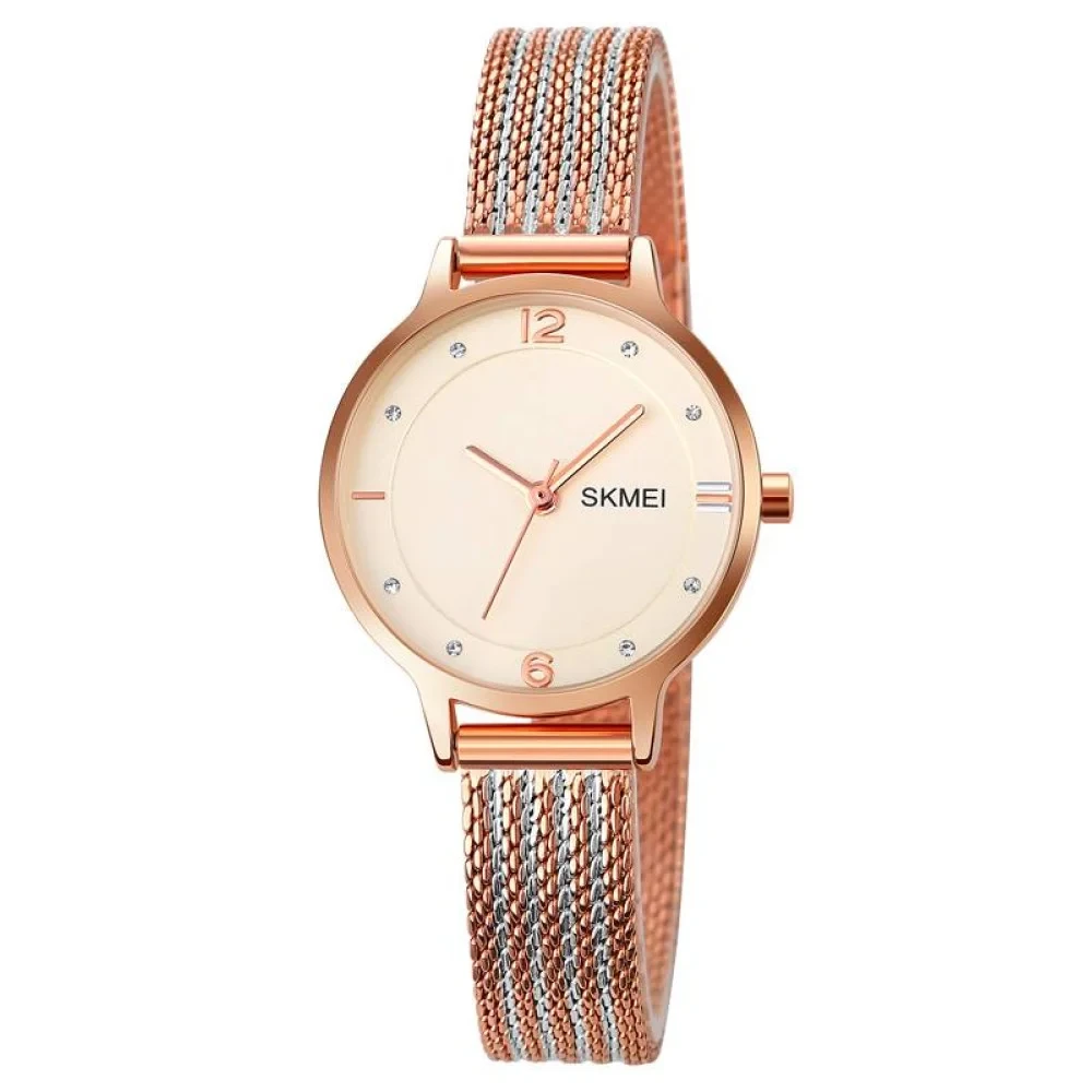 Жіночий годинник з браслетом міланська петля Skmei 1874RG Rose Gold