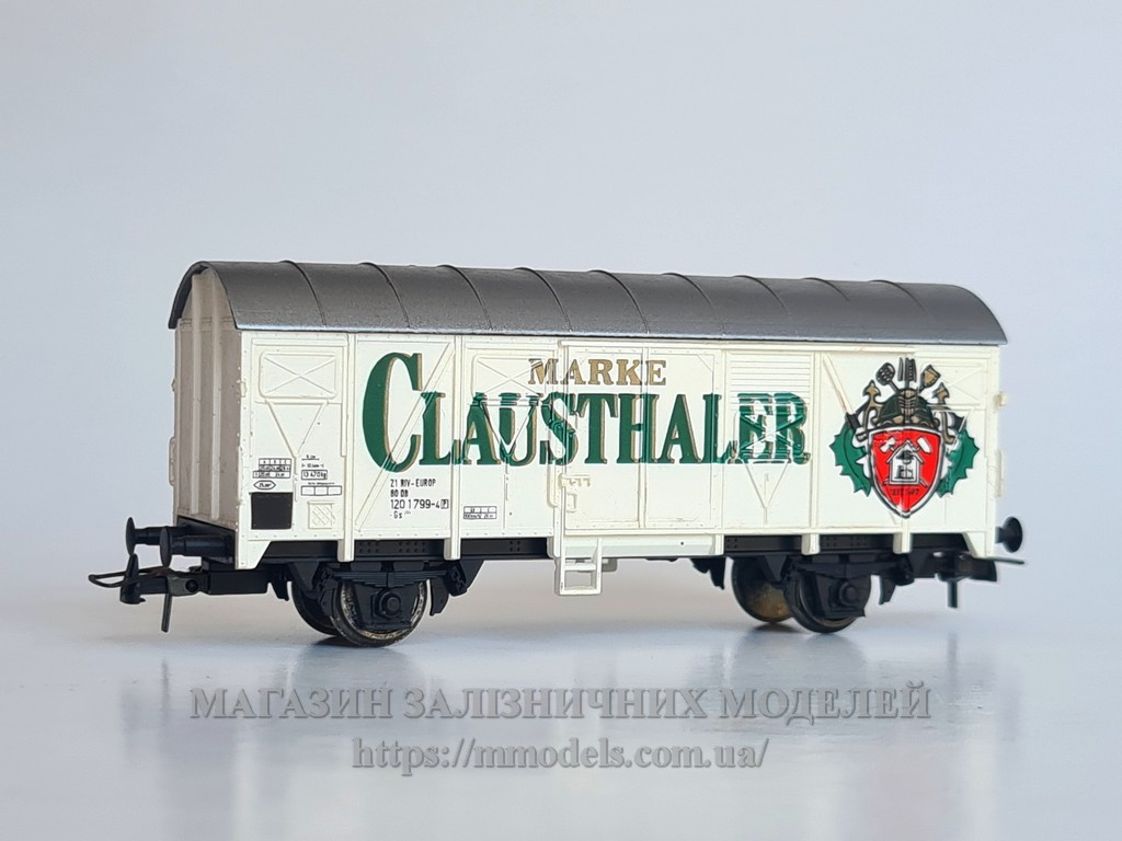 Roco модель 2х вiсного критого вагона "Clausthaler", масштабу H0, 1:87, фото 1