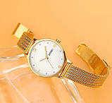 Жіночий годинник з браслетом міланська петля Skmei 1874GD Gold, фото 4