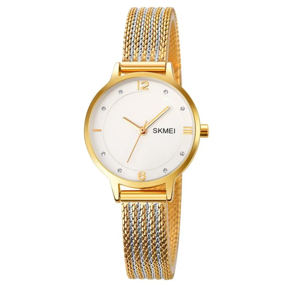 Жіночий годинник з браслетом міланська петля Skmei 1874GD Gold