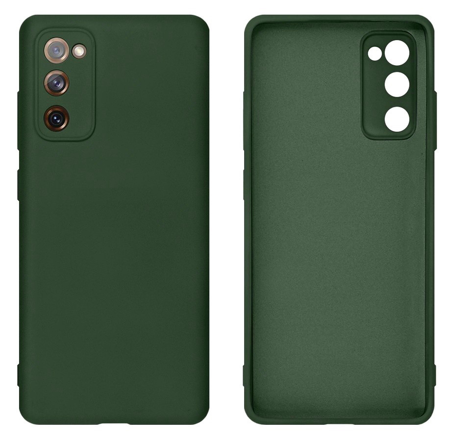 Чохол Silicone case Camera Protective для Samsung S20 FE (22) темно-зелений Forest Green