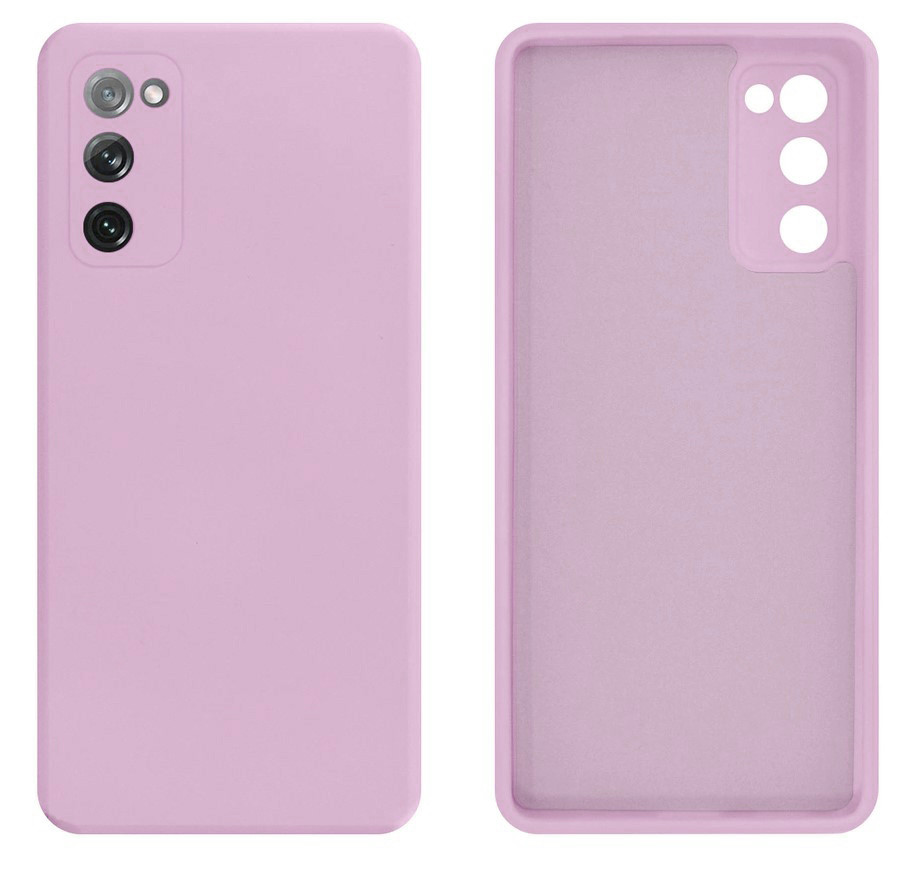 Чохол Silicone case Camera Protective для Samsung S20 FE (24) чорничний Blueberry