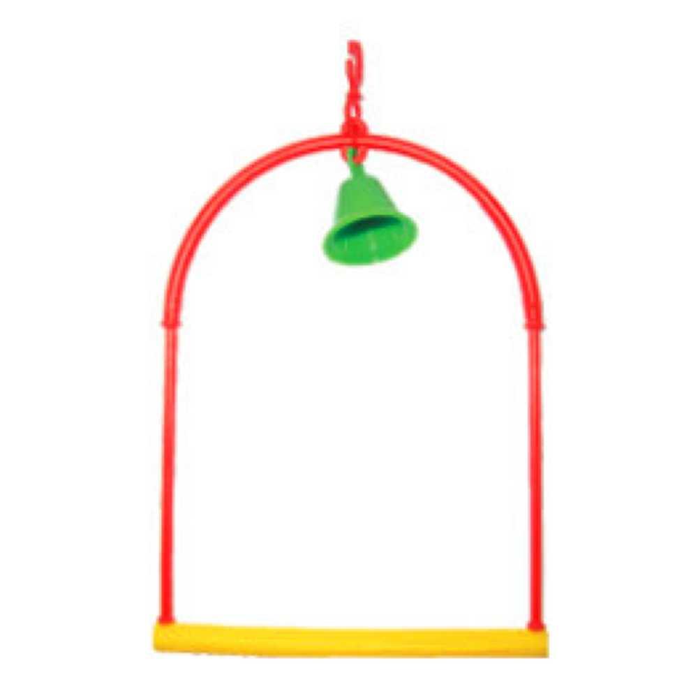 Гойдалка з дзвіночком для папуг, пластик, колір мікс, Лорі (*), фото 1